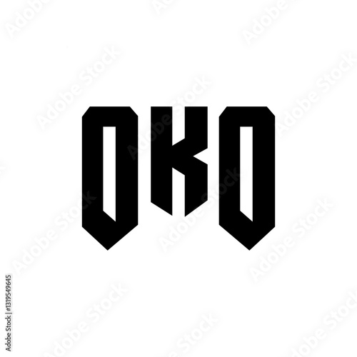 OKO letter logo design for technology company. OKO logo design black and white color combination. OKO logo, OKO vector, OKO design, OKO icon, OKO alphabet. OKO typography logo design.