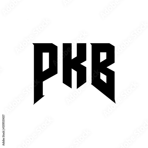 PKB letter logo design for technology company. PKB logo design black and white color combination. PKB logo, PKB vector, PKB design, PKB icon, PKB alphabet. PKB typography logo design.