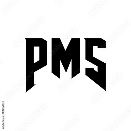 PMS letter logo design for technology company. PMS logo design black and white color combination. PMS logo, PMS vector, PMS design, PMS icon, PMS alphabet. PMS typography logo design.