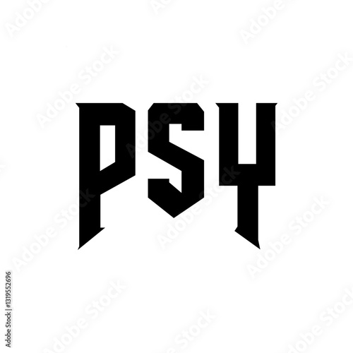 PSY letter logo design for technology company. PSY logo design black and white color combination. PSY logo, PSY vector, PSY design, PSY icon, PSY alphabet. PSY typography logo design.