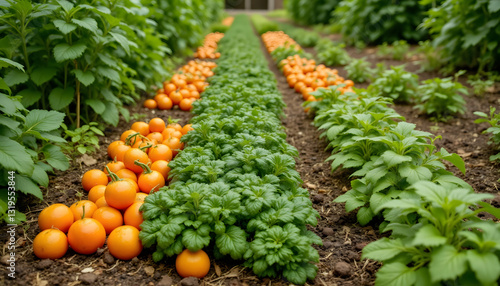 The vibrant, crisp vegetables grown in the lush, chemical free garden are a testament to the care and dedication put into cultivating them.