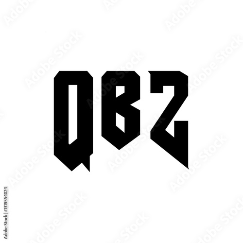 QBZ letter logo design for technology company. QBZ logo design black and white color combination. QBZ logo, QBZ vector, QBZ design, QBZ icon, QBZ alphabet. QBZ typography logo design.