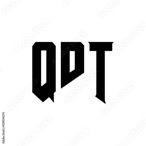 QDT letter logo design for technology company. QDT logo design black and white color combination. QDT logo, QDT vector, QDT design, QDT icon, QDT alphabet. QDT typography logo design.