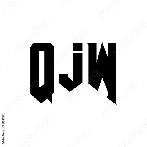 Free Download QJW letter logo design for technology company. QJW logo design black and white color combination. QJW logo, QJW vector, QJW design, QJW icon, QJW alphabet. QJW typography logo design. - GFXLoad