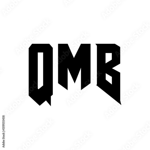 QMB letter logo design for technology company. QMB logo design black and white color combination. QMB logo, QMB vector, QMB design, QMB icon, QMB alphabet. QMB typography logo design.