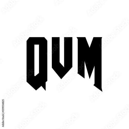 QVM letter logo design for technology company. QVM logo design black and white color combination. QVM logo, QVM vector, QVM design, QVM icon, QVM alphabet. QVM typography logo design.