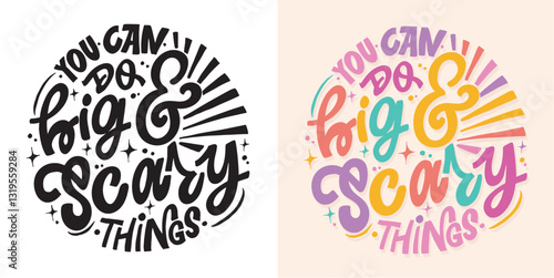 Trendy hand drawn doodle lettering quote. Lettering for t-shirt design, mug print, bag print, clothes fashion. 100% hand drawn vector image.