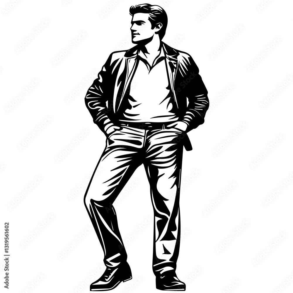 businessman in suite in various positions businessman in suite in various positions
