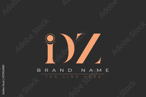 IDZ abstract letter logo design. This logo is designed by three abstract letters.