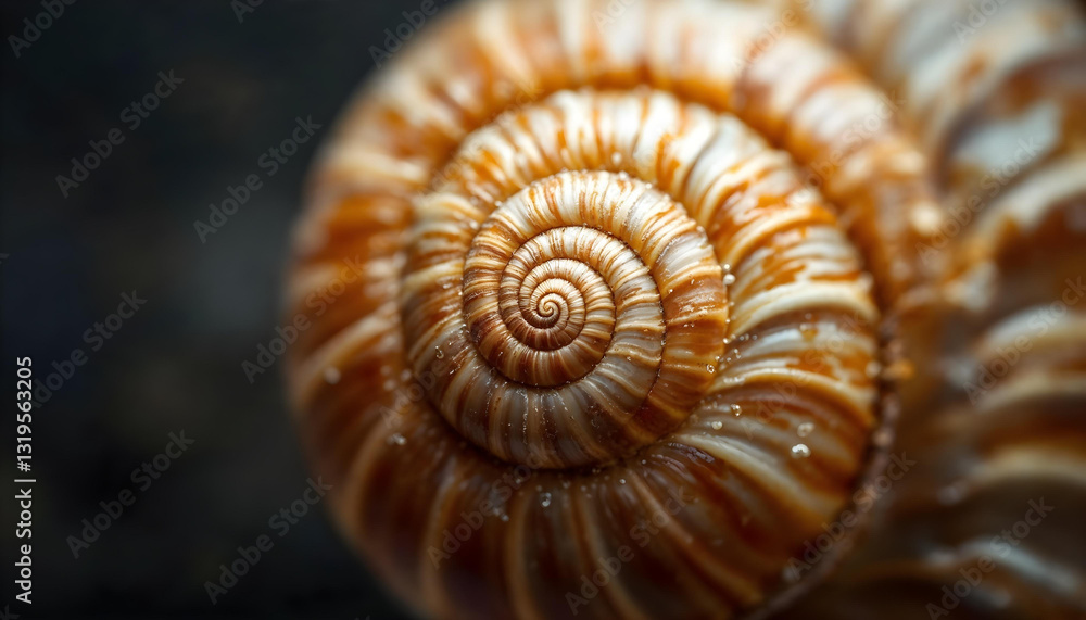 Extreme macro shot of a snail shell, Fibonacci spiral. Extreme macro shot of a snail shell, Fibonacci spiral.
