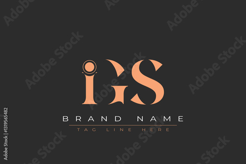 IGS abstract letter logo design. This logo is designed by three abstract letters.