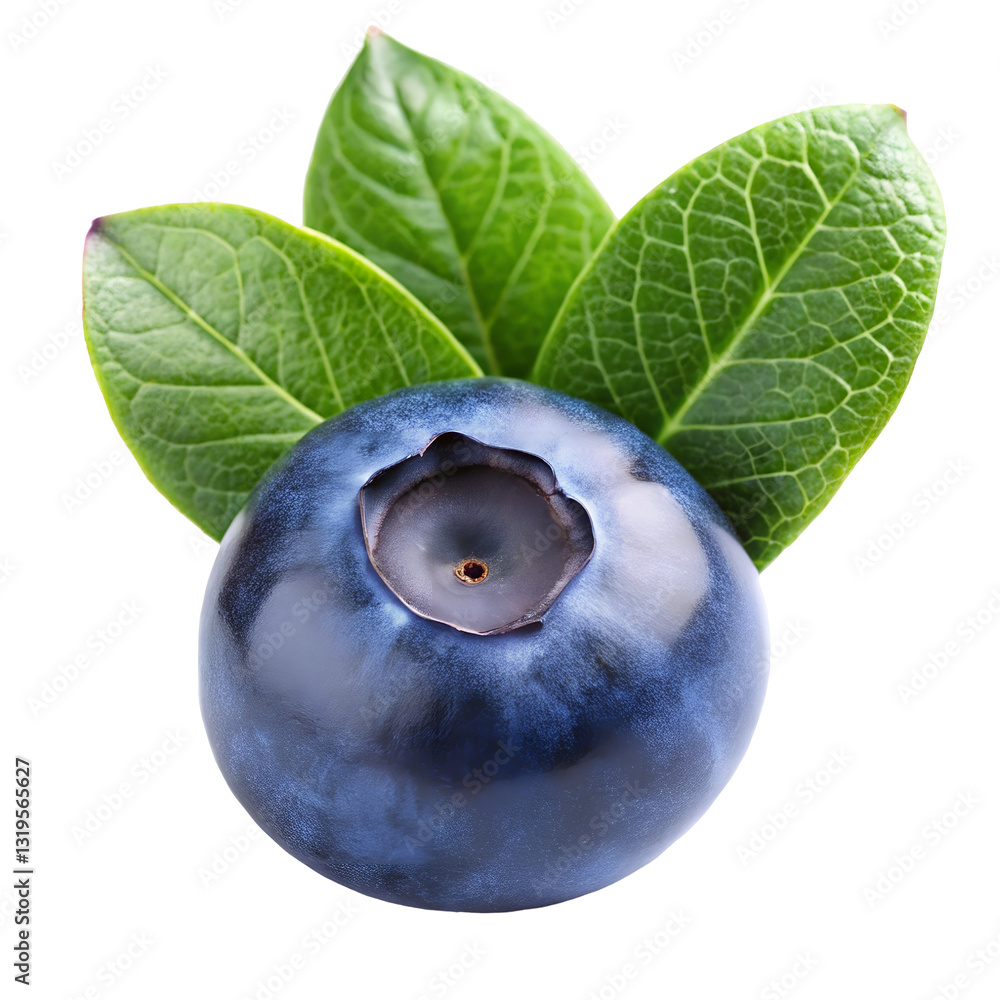 Obraz premium blueberries with leaves