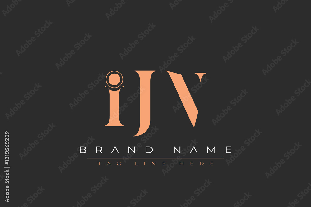 Fototapeta IJN abstract letter logo design