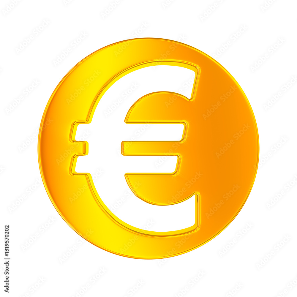 symbol euro on white background. Isolated 3D illustration symbol euro on white background. Isolated 3D illustration