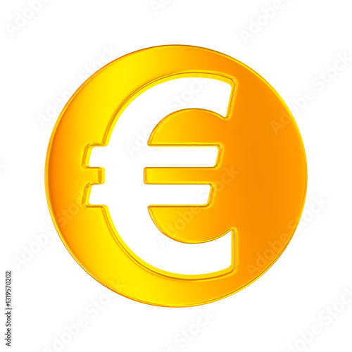 symbol euro on white background. Isolated 3D illustration