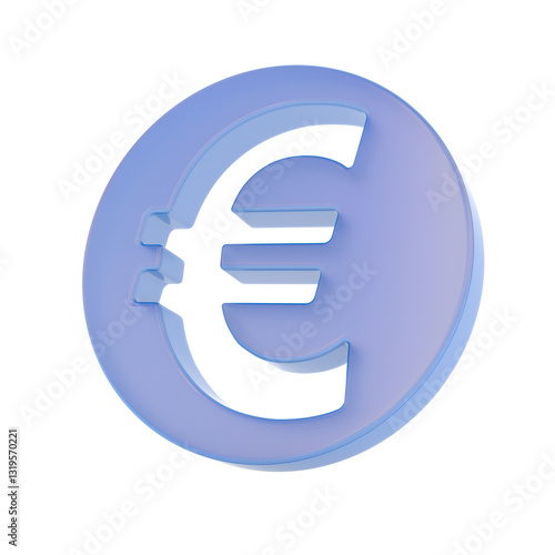symbol euro on white background. Isolated 3D illustration