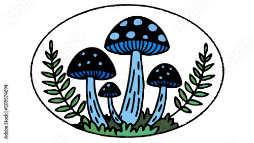 mushrooms in the forest