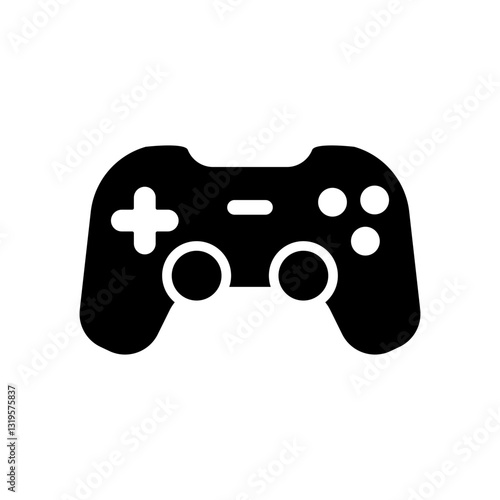 Modern gaming controller for video games on a white background.