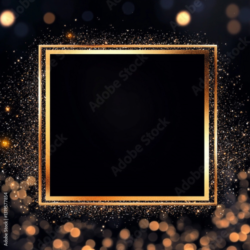 A golden star-studded frame gleams against a dark backdrop