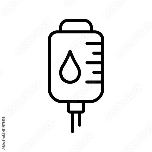 blood bag icon color editable on white background