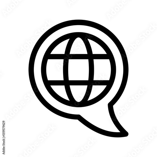 Language icon color editable on white background