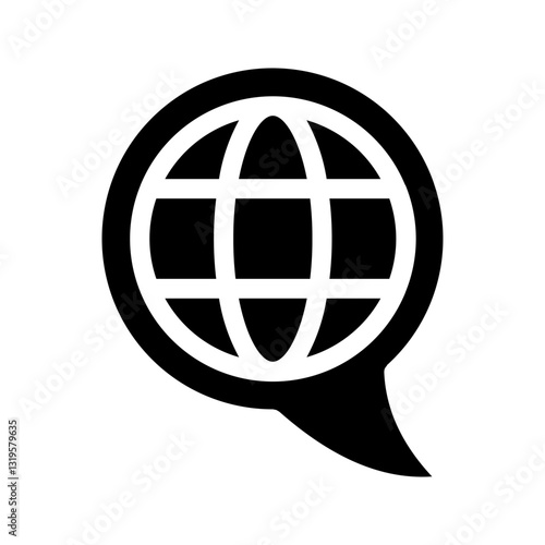 Language icon color editable on white background