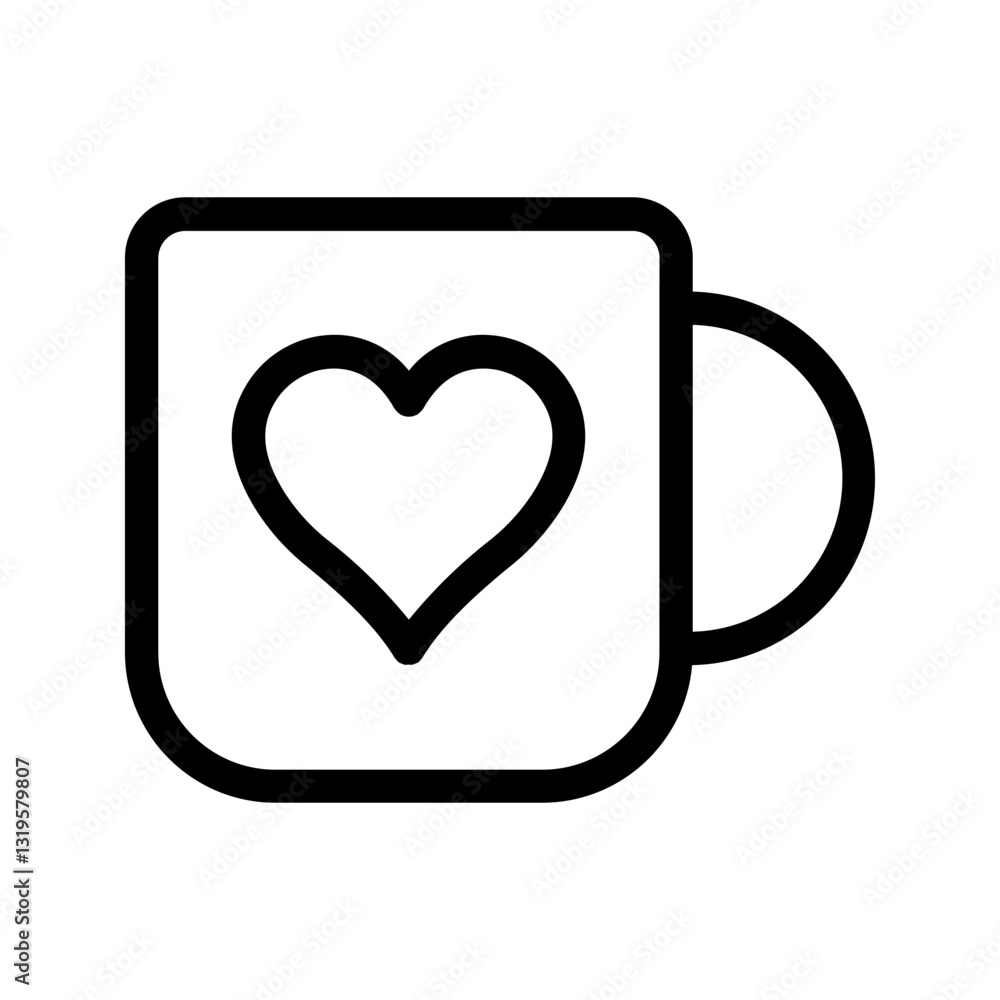 mug icon color editable on white background mug icon color editable on white background