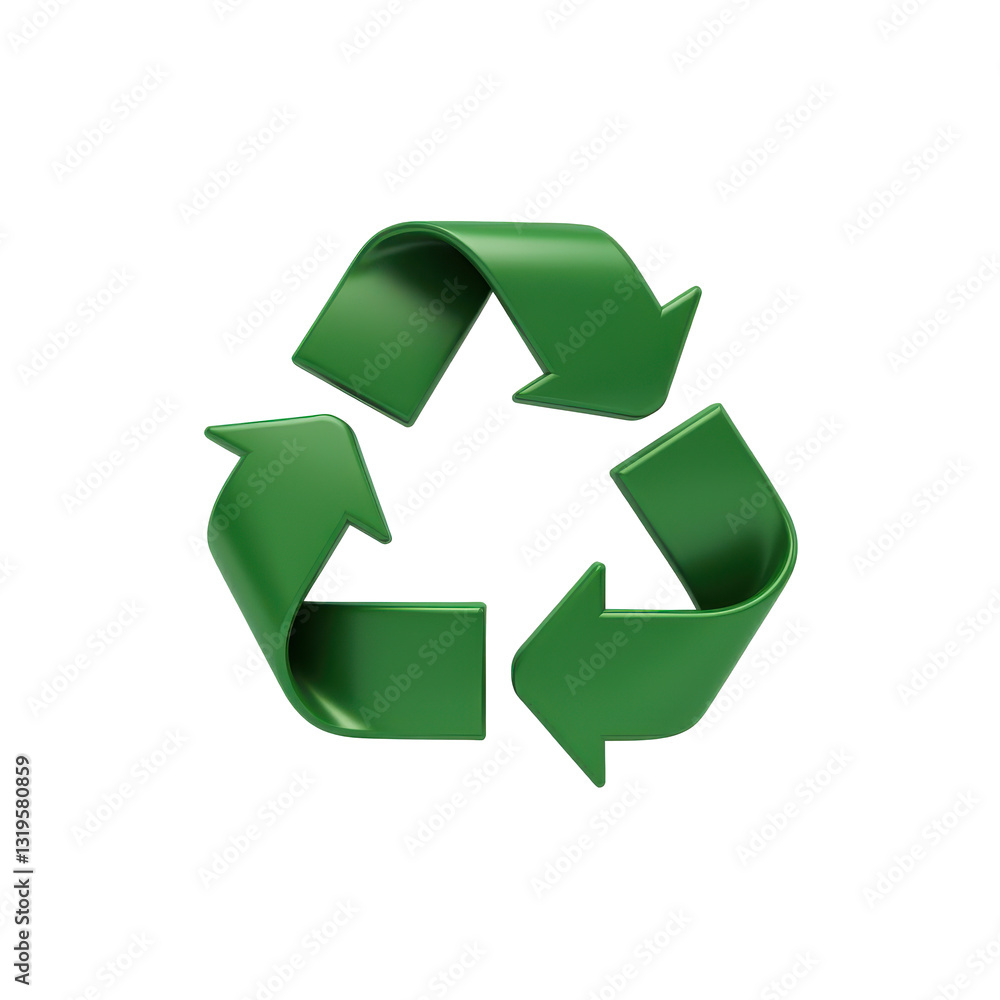 Fototapeta premium recycle symbol on transparent background