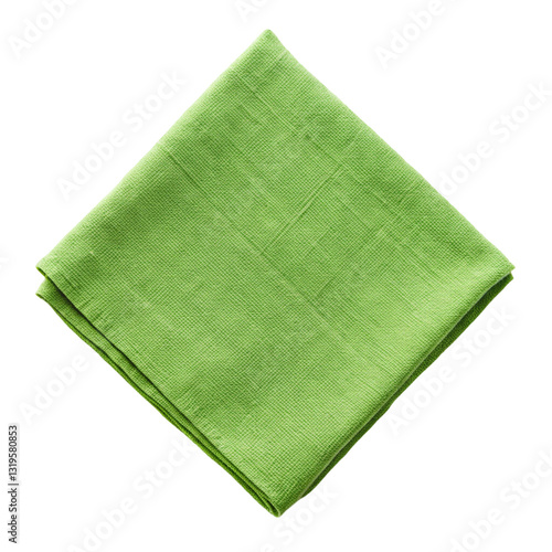 green towel isolated on white