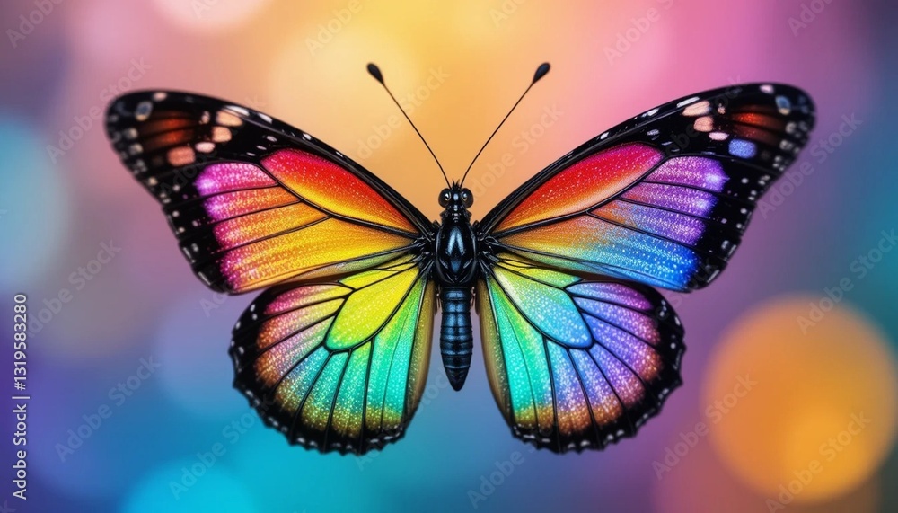 Fototapeta premium colorful butterfly on a flower