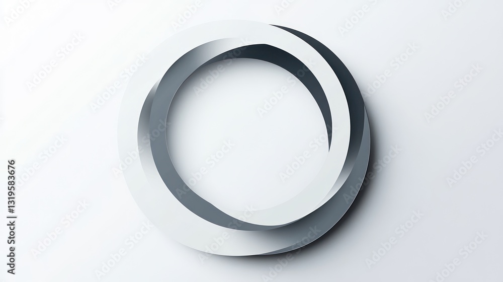 Abstract 3D circle, modern geometric design, blank space Abstract 3D circle, modern geometric design, blank space