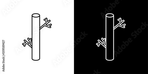 Blood Vessel icons in stroke line style in black and white colors