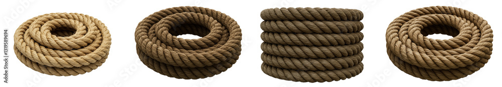 Coiled Rope Textures - High-resolution images of coiled rope, showing different angles and arrangements. Ideal for textures and backgrounds Coiled Rope Textures - High-resolution images of coiled rope, showing different angles and arrangements. Ideal for textures and backgrounds
