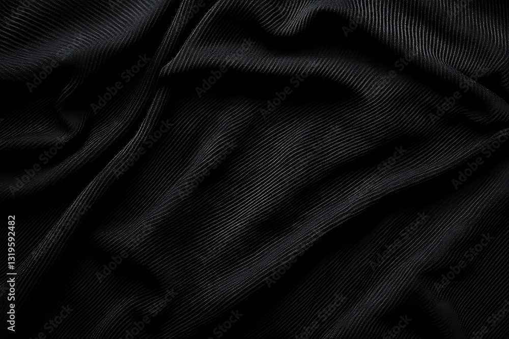 Fototapeta premium Black Foam, Crumpled Plastic, and Jersey Textures - High-Resolution Abstract Backgrounds