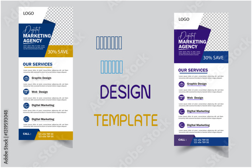 Corporate roll up banner design template