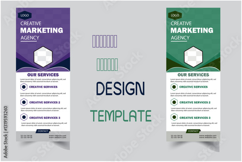 Corporate roll up banner design template