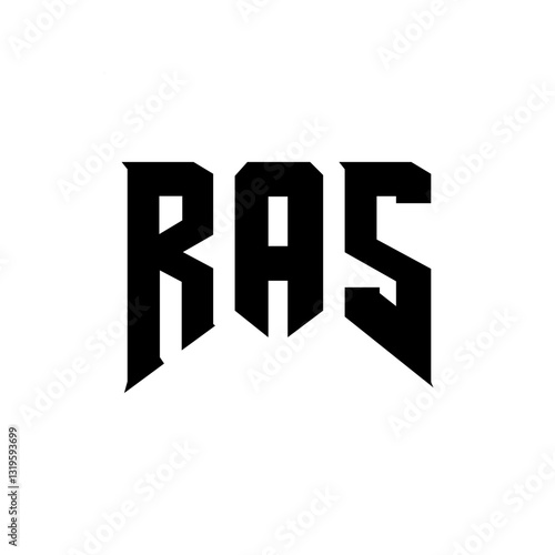 RAS letter logo design for technology company. RAS logo design black and white color combination. RAS logo, RAS vector, RAS design, RAS icon, RAS alphabet. RAS typography logo design.