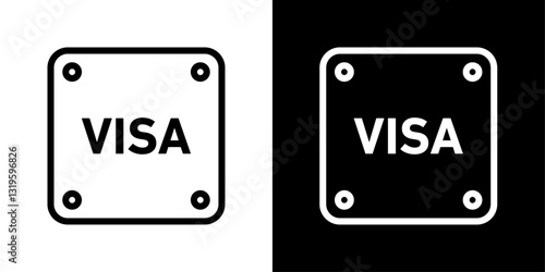 Vesa icons in stroke line style in black and white colors