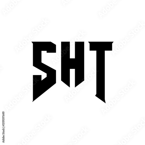 Wallpaper Mural SHT letter logo design for technology company. SHT logo design black and white color combination. SHT logo, SHT vector, SHT design, SHT icon, SHT alphabet. SHT typography logo design. Torontodigital.ca