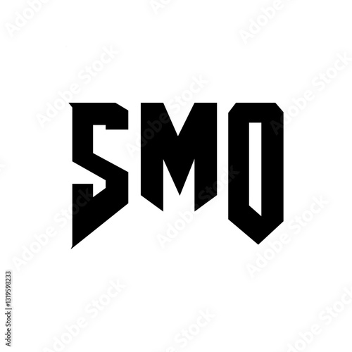 SMO letter logo design for technology company. SMO logo design black and white color combination. SMO logo, SMO vector, SMO design, SMO icon, SMO alphabet. SMO typography logo design.