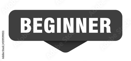 beginner sticker. beginner sign on transparent background