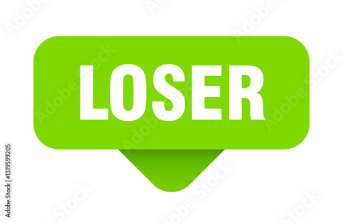 loser sticker. loser sign on transparent background