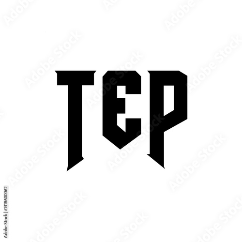 TEP letter logo design for technology company. TEP logo design black and white color combination. TEP logo, TEP vector, TEP design, TEP icon, TEP alphabet. TEP typography logo design.