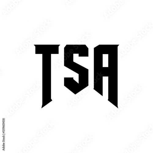 TSA letter logo design for technology company. TSA logo design black and white color combination. TSA logo, TSA vector, TSA design, TSA icon, TSA alphabet. TSA typography logo design.