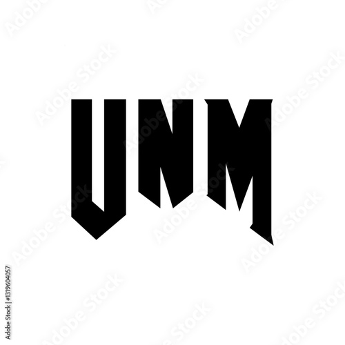 Wallpaper Mural UNM letter logo design for technology company. UNM logo design black and white color combination. UNM logo, UNM vector, UNM design, UNM icon, UNM alphabet. UNM typography logo design. Torontodigital.ca