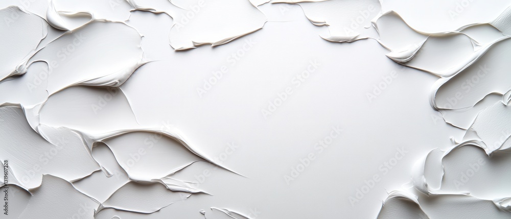 Fototapeta premium The image is a white background with white paint splatters on it