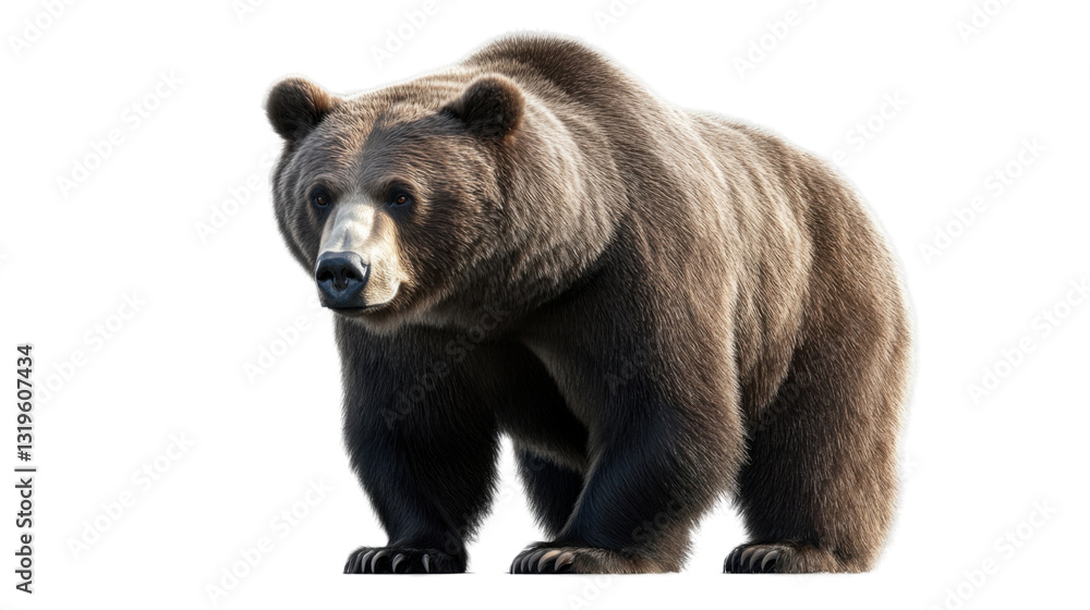 Fototapeta premium brown bear isolated on white