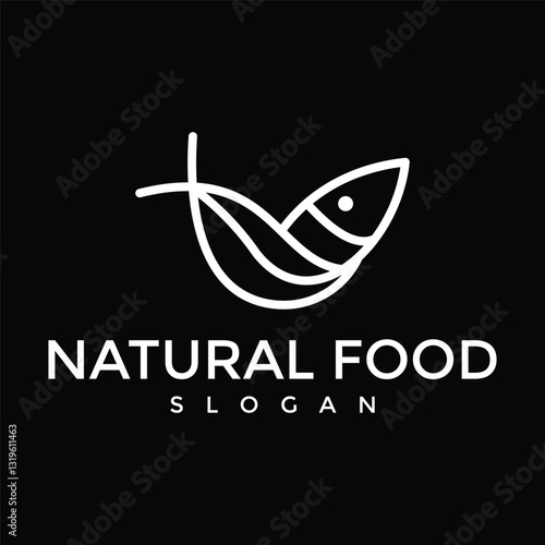 Fish logo Food Simple and unique logo and icon for seafood restaurant company,