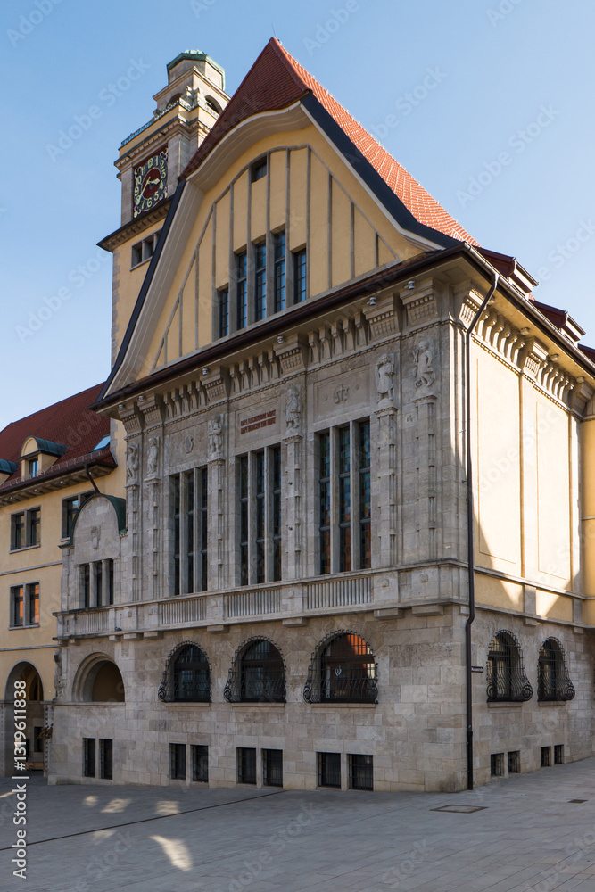 Obraz premium Rathaus in Albstadt-Ebingen im Zollernalbkreis, Baden-Württemberg