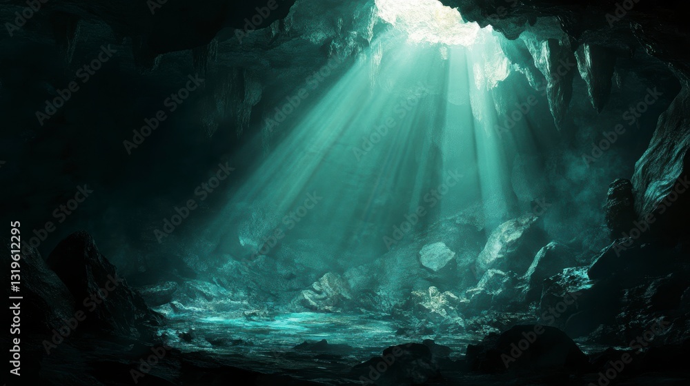 Fototapeta premium Cave Sunlight Rays Nature Majestic Cave
